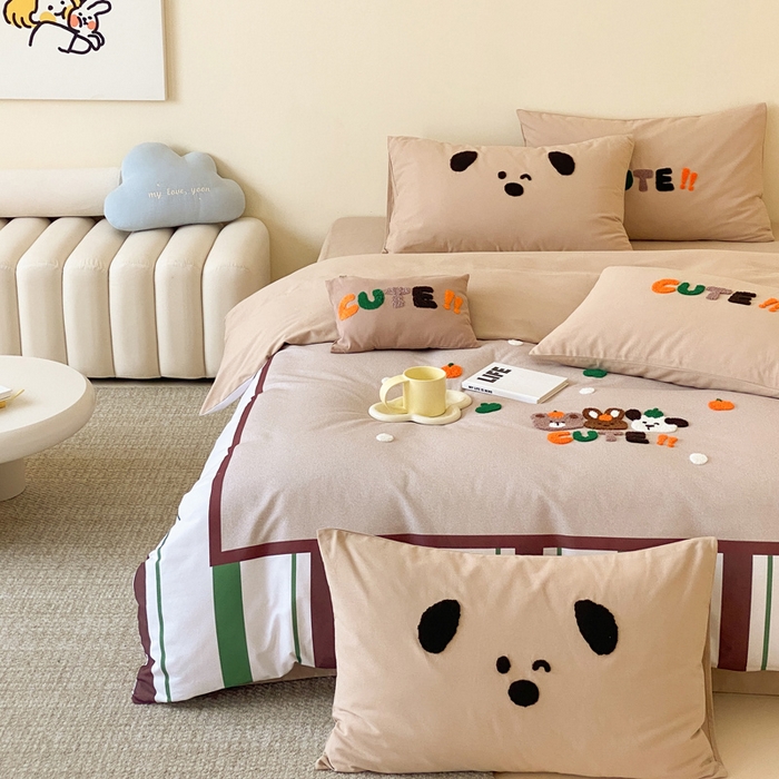 91家纺网 家纺一手货源 找家纺 麦田家纺 2025秋冬新款加厚磨毛大版毛巾绣四件套-提供买家秀 欢乐园