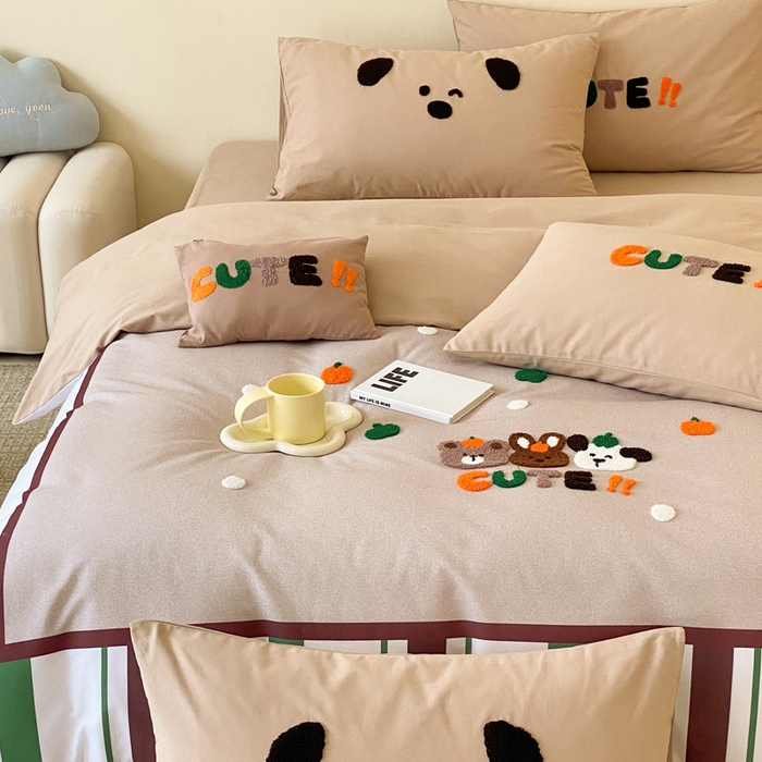 91家纺网 家纺一手货源 找家纺 麦田家纺 2025秋冬新款加厚磨毛大版毛巾绣四件套-提供买家秀 欢乐园