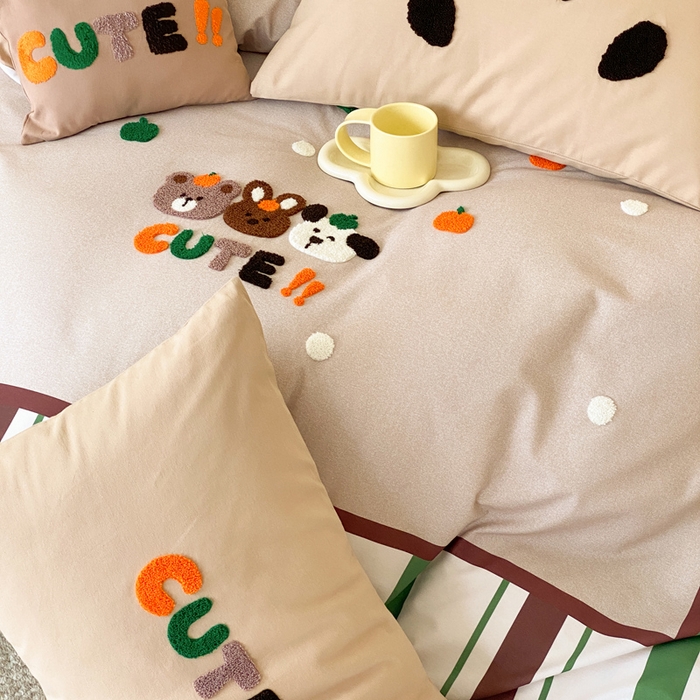 91家纺网 家纺一手货源 找家纺 麦田家纺 2025秋冬新款加厚磨毛大版毛巾绣四件套-提供买家秀 欢乐园