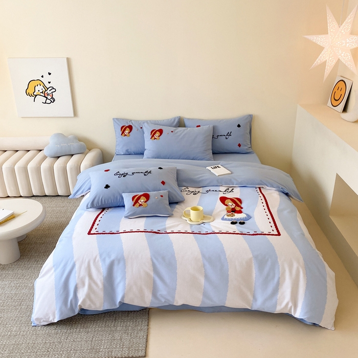 麦田家纺 2025秋冬新款加厚磨毛大版毛巾绣四件套-提供买家秀 小红帽