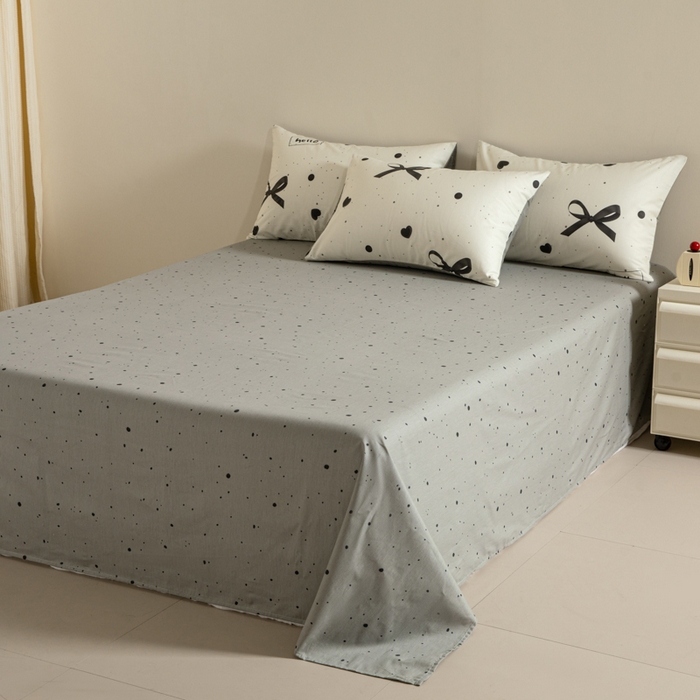 91家纺网 家纺一手货源 找家纺 （总）麦田家纺 2025新款40支13372全棉独版印花吊边床单款四件套（提供买家秀）普通款