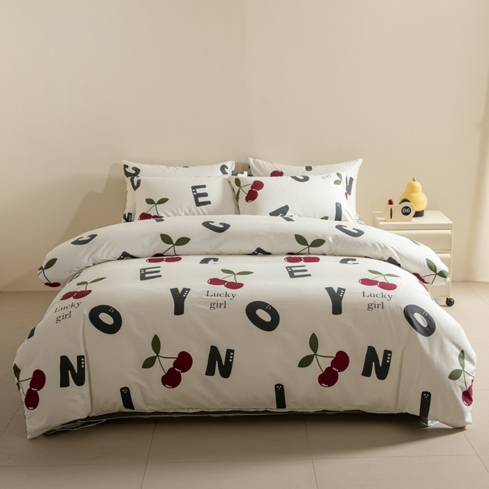 91家纺网 家纺一手货源 找家纺 （总）麦田家纺 2025新款40支13372全棉独版印花吊边床单款四件套（提供买家秀）普通款