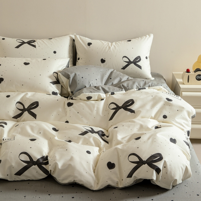 91家纺网 家纺一手货源 找家纺 （总）麦田家纺 2025新款40支13372全棉独版印花吊边床单款四件套（提供买家秀）普通款