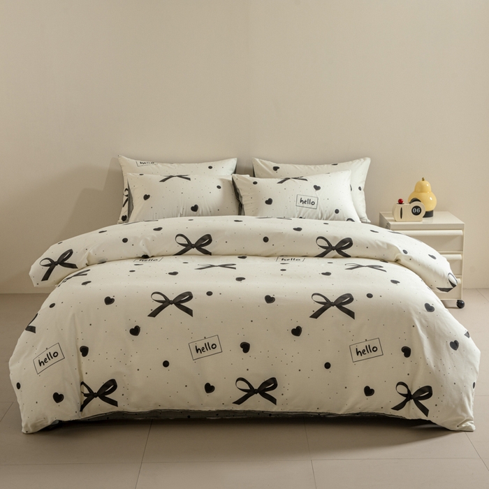 91家纺网 家纺一手货源 找家纺 （总）麦田家纺 2025新款40支13372全棉独版印花吊边床单款四件套（提供买家秀）普通款