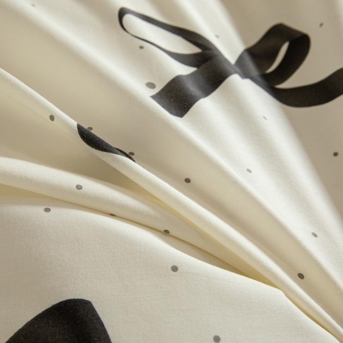 91家纺网 家纺一手货源 找家纺 麦田家纺 2025新款40支13372全棉独版印花吊边床单款四件套（提供买家秀）普通款 蝴蝶结