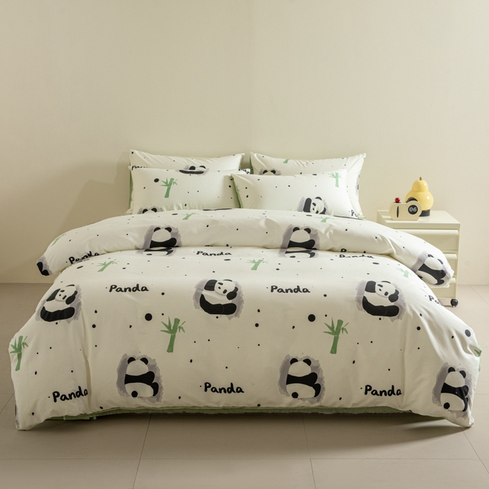 91家纺网 家纺一手货源 找家纺 麦田家纺 2025新款40支13372全棉独版印花吊边床单款四件套（提供买家秀）普通款 盼盼