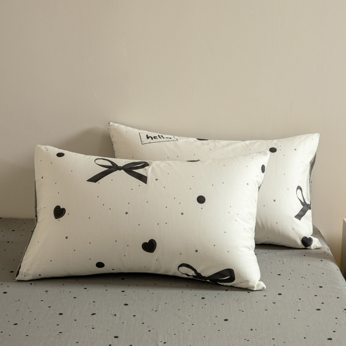 91家纺网 家纺一手货源 找家纺 麦田家纺 2025新款40支13372全棉独版印花吊边床单款四件套（提供买家秀）普通款 蝴蝶结