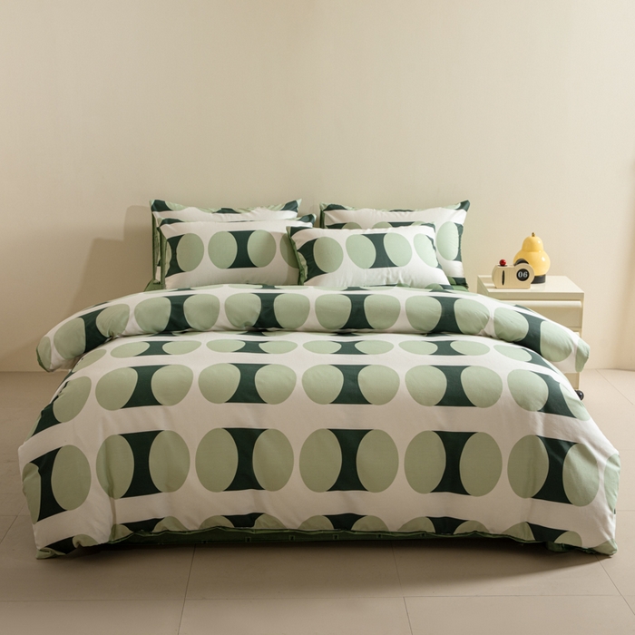 麦田家纺 2025新款40支13372全棉独版印花吊边床单款四件套（提供买家秀）普通款 郁圆