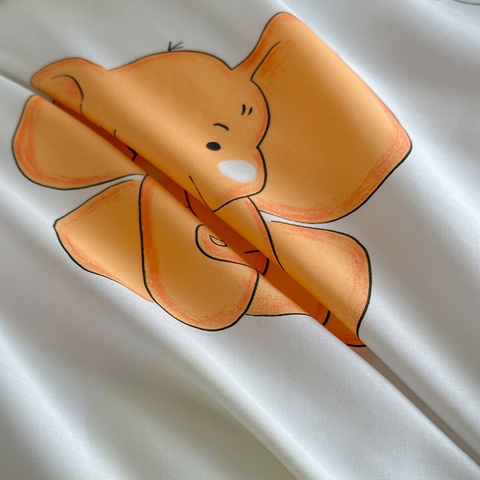 91家纺网 家纺一手货源 找家纺 麦田家纺 2025新款40支13372全棉独版印花吊边床单款四件套（提供买家秀）吊边床单款 小象珊澜