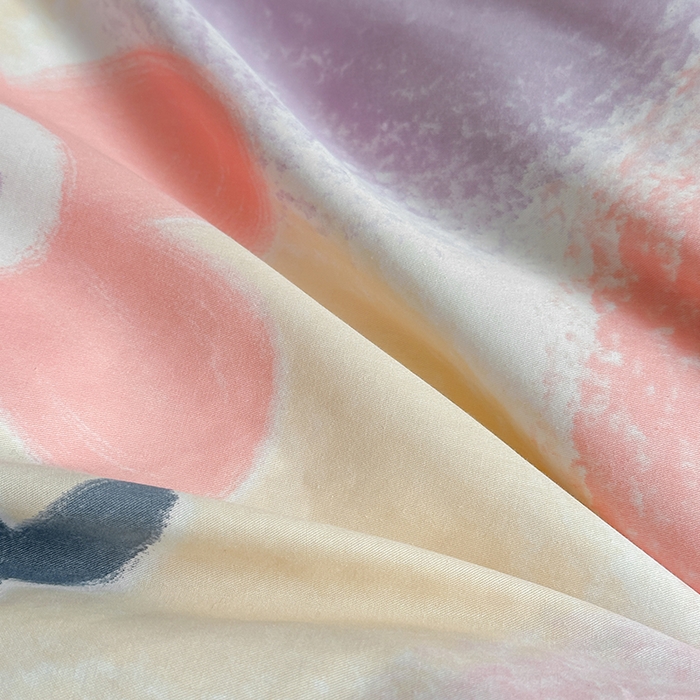 91家纺网 家纺一手货源 找家纺 麦田家纺 2025新款40支13372全棉独版印花吊边床单款四件套（提供买家秀）吊边床单款 云梦时光