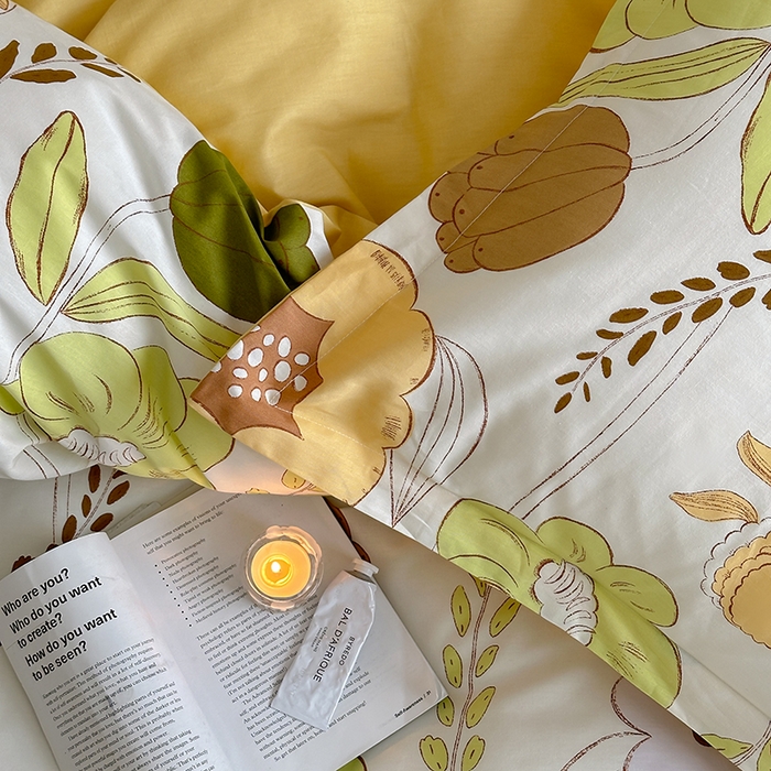 91家纺网 家纺一手货源 找家纺 麦田家纺 2025新款40支13372全棉独版印花吊边床单款四件套（提供买家秀）吊边床单款 如花岁月