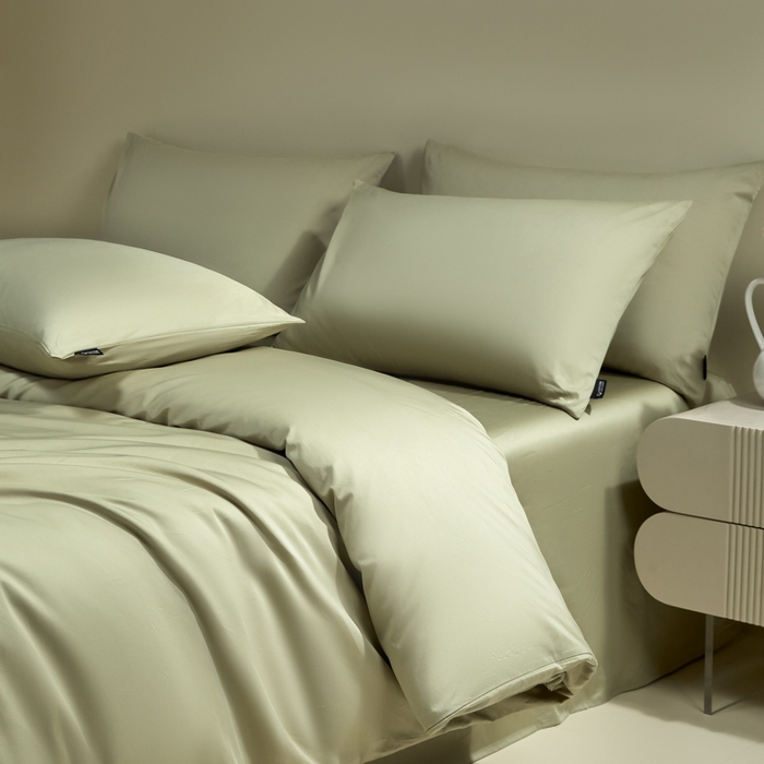 （总）麦田家纺 2025新款100S长绒棉贡缎纯色四件套（提供买家秀）