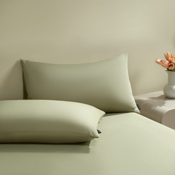 91家纺网 家纺一手货源 找家纺 （总）麦田家纺 2025新款100S长绒棉贡缎纯色四件套（提供买家秀）