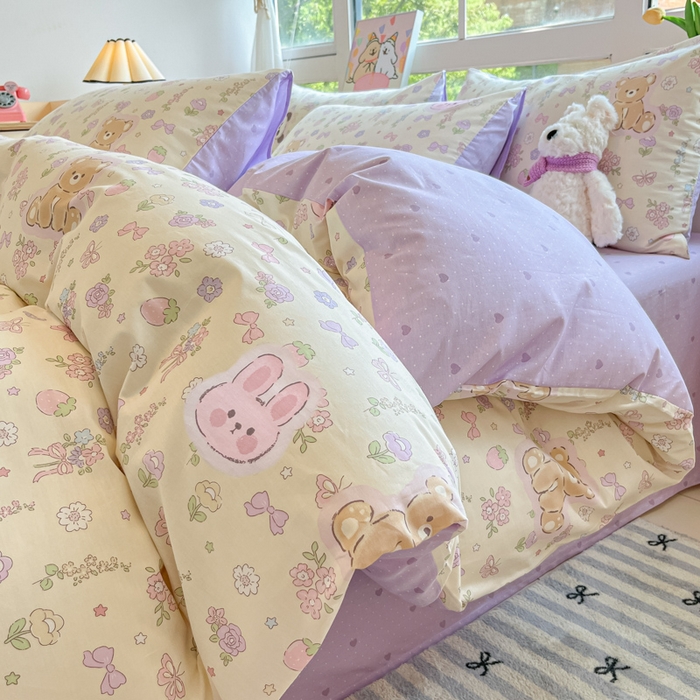 91家纺网 家纺一手货源 找家纺 （总）麦田家纺 2025新款花卉全棉印花四件套系列