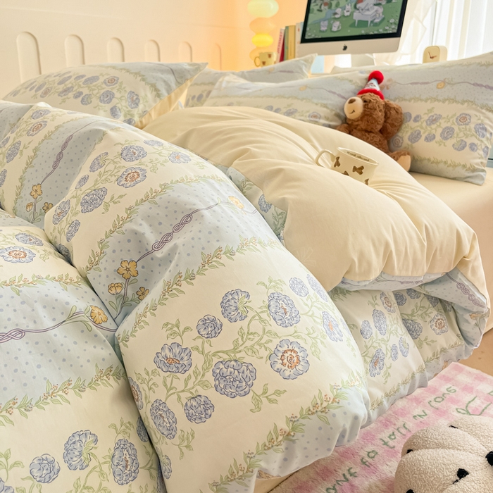 91家纺网 家纺一手货源 找家纺 （总）麦田家纺 2025新款花卉全棉印花四件套系列