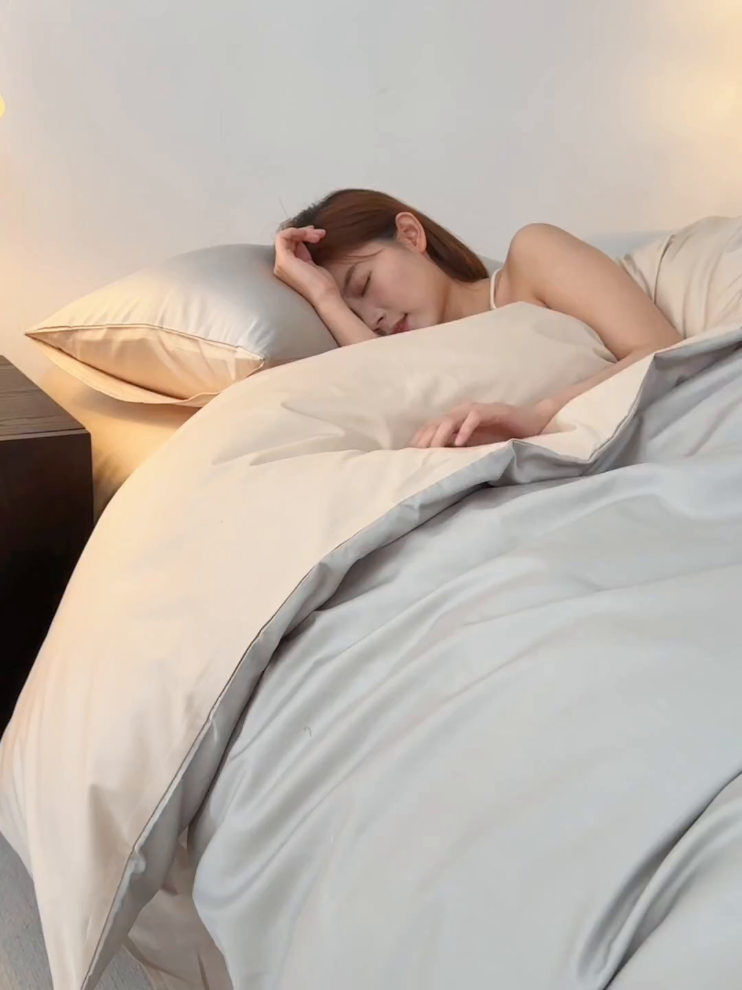 91家纺网 家纺一手货源 找家纺 麦田家纺 2025新款100S长绒棉贡缎纯色四件套（提供买家秀） 高级灰-棕灰