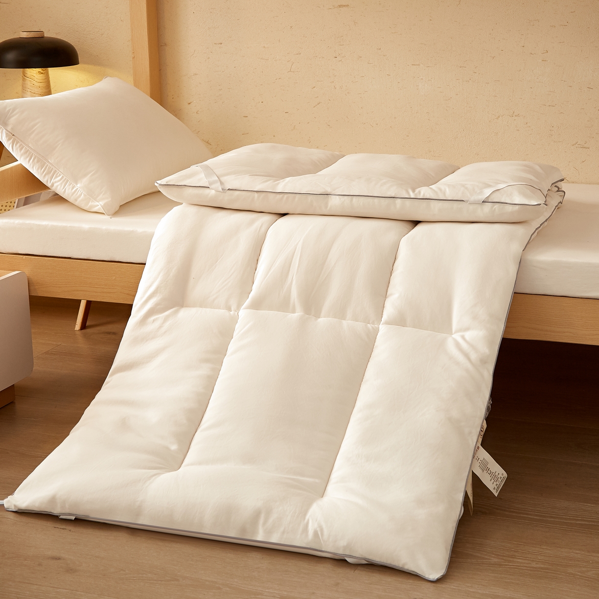 91家纺网 家纺一手货源 找家纺 样样红 2025新款50%棉花床垫 白色