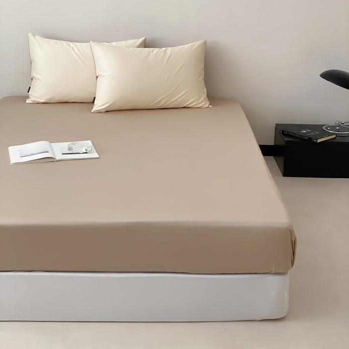 91家纺网 家纺一手货源 找家纺 （总）云栖家居 2025新款全棉纯色长绒棉纯棉单品系列床笠单件床笠单品-单床笠