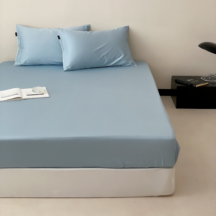 91家纺网 家纺一手货源 找家纺 （总）云栖家居 2025新款全棉纯色长绒棉纯棉单品系列床笠单件床笠单品-单床笠