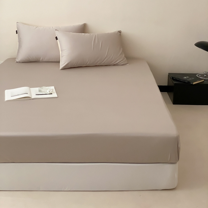 91家纺网 家纺一手货源 找家纺 云栖家居 2025新款全棉纯色长绒棉纯棉单品系列床笠单件床笠单品-单床笠 锡器灰