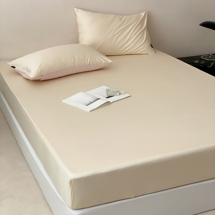 91家纺网 家纺一手货源 找家纺 云栖家居 2025新款全棉纯色长绒棉纯棉单品系列床笠单件床笠单品-单床笠 米粒碎