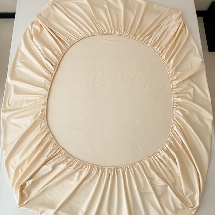 91家纺网 家纺一手货源 找家纺 云栖家居 2025新款全棉纯色长绒棉纯棉单品系列床笠单件床笠单品-单床笠 米粒碎