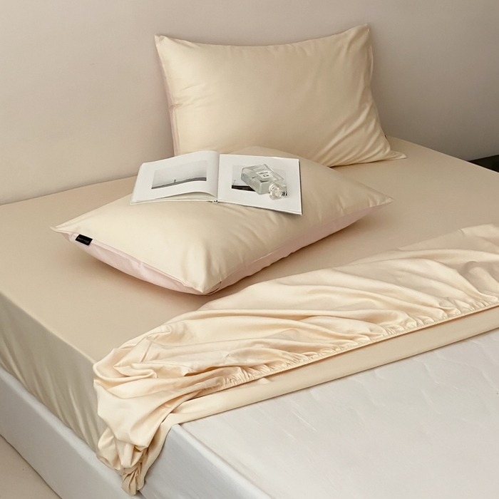 91家纺网 家纺一手货源 找家纺 云栖家居 2025新款全棉纯色长绒棉纯棉单品系列床笠单件床笠单品-单床笠 米粒碎