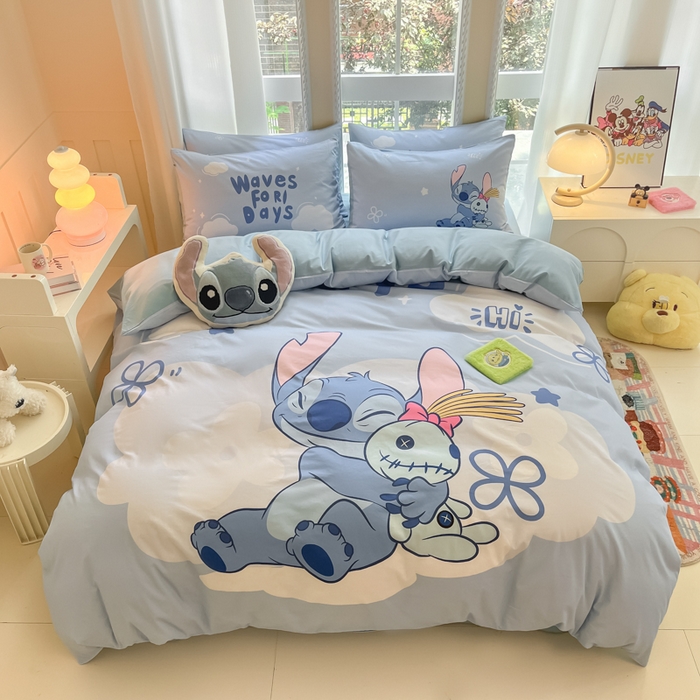 91家纺网 家纺一手货源 找家纺 （总）麦田家纺 2025新款全棉迪士尼大板印花卡通四件套