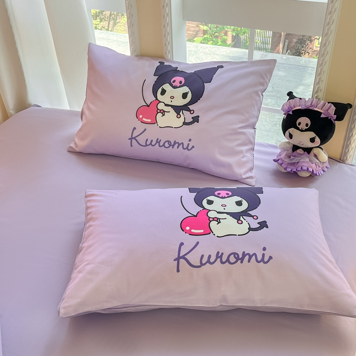 91家纺网 家纺一手货源 找家纺 麦田家纺 2025新款全棉迪士尼大板印花卡通四件套 甜心库洛米