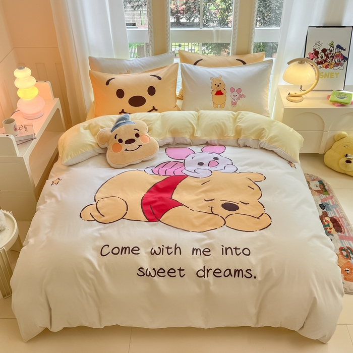 91家纺网 家纺一手货源 找家纺 （总）麦田家纺 2025新款全棉迪士尼大板印花卡通四件套