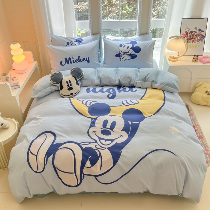 91家纺网 家纺一手货源 找家纺 （总）麦田家纺 2025新款全棉迪士尼大板印花卡通四件套