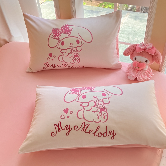 91家纺网 家纺一手货源 找家纺 麦田家纺 2025新款全棉迪士尼大板印花卡通四件套 萝莉美乐蒂