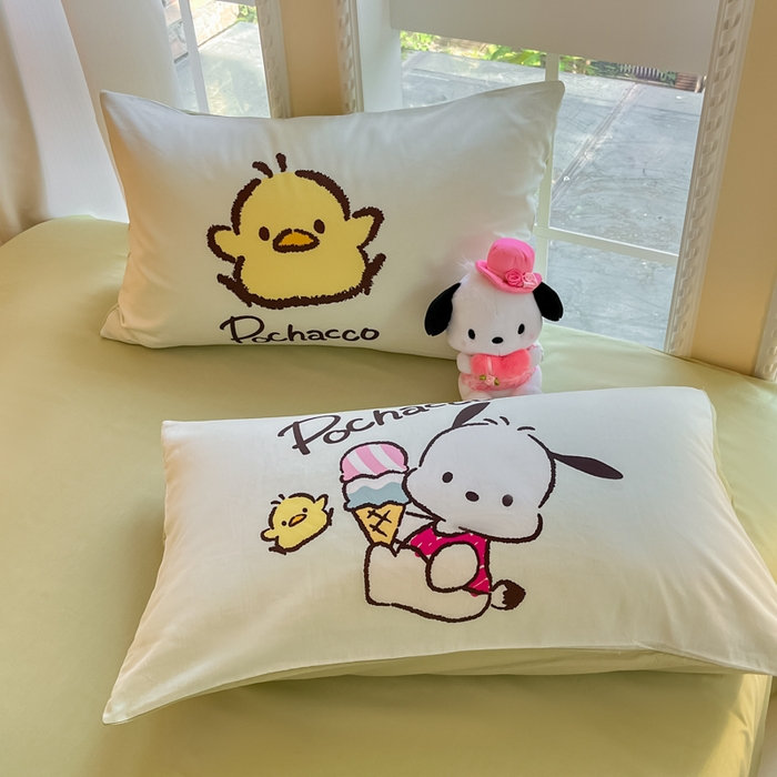 91家纺网 家纺一手货源 找家纺 麦田家纺 2025新款全棉迪士尼大板印花卡通四件套 帕恰狗