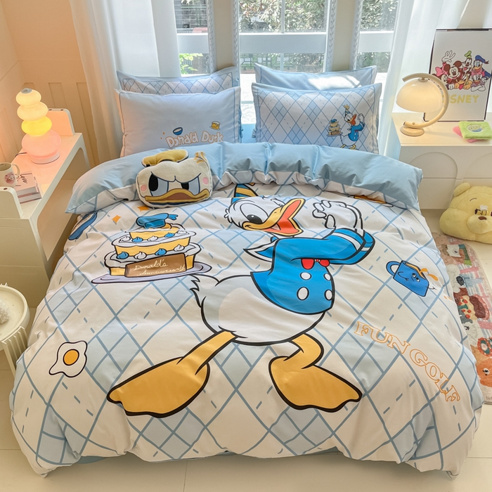 91家纺网 家纺一手货源 找家纺 （总）麦田家纺 2025新款全棉迪士尼大板印花卡通四件套