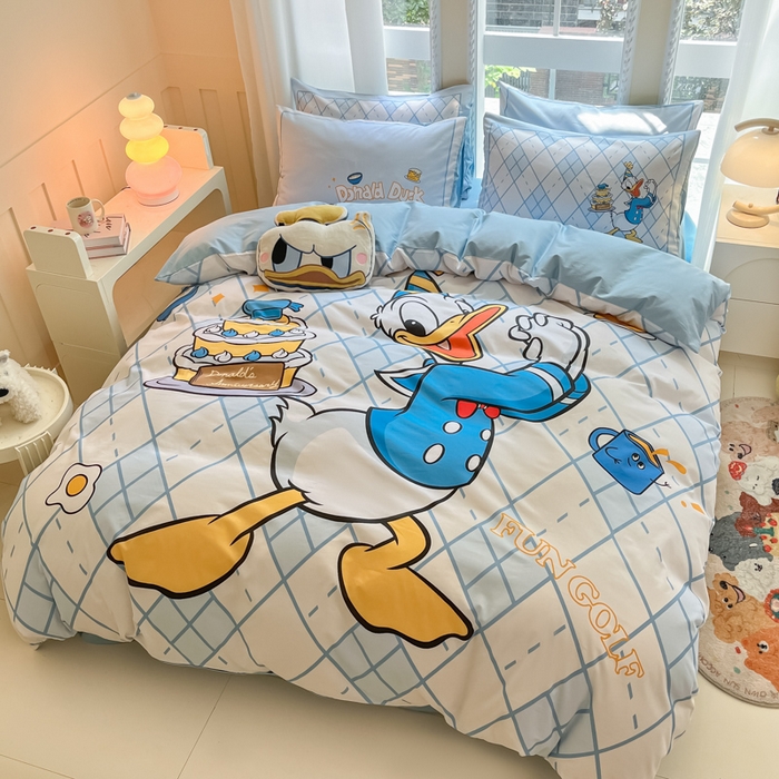 91家纺网 家纺一手货源 找家纺 （总）麦田家纺 2025新款全棉迪士尼大板印花卡通四件套