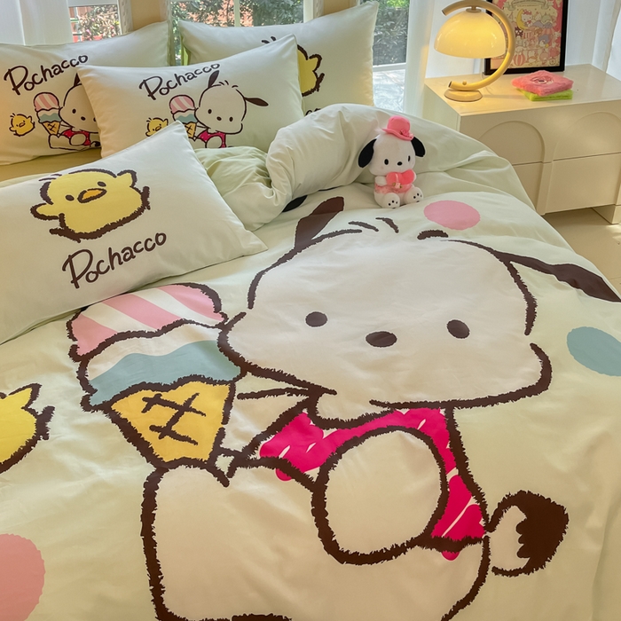 91家纺网 家纺一手货源 找家纺 麦田家纺 2025新款全棉迪士尼大板印花卡通四件套 帕恰狗