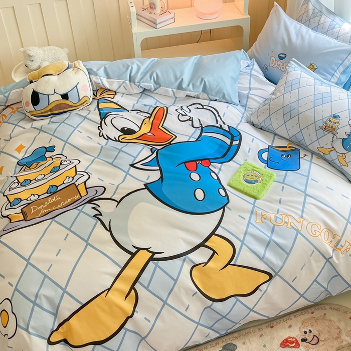 91家纺网 家纺一手货源 找家纺 （总）麦田家纺 2025新款全棉迪士尼大板印花卡通四件套