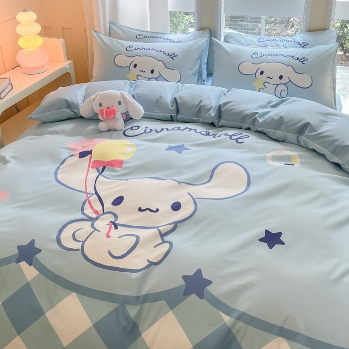 91家纺网 家纺一手货源 找家纺 麦田家纺 2025新款全棉迪士尼大板印花卡通四件套 淘气玉桂狗