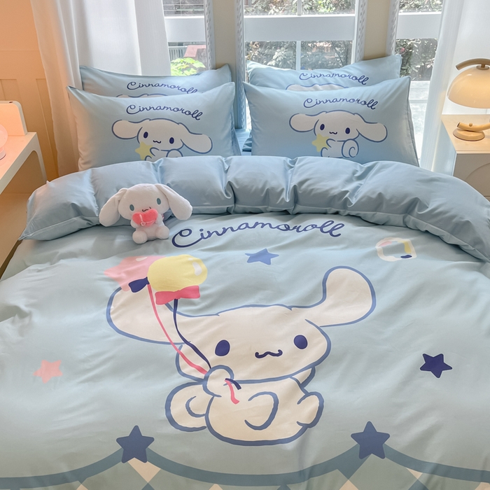 91家纺网 家纺一手货源 找家纺 麦田家纺 2025新款全棉迪士尼大板印花卡通四件套 淘气玉桂狗