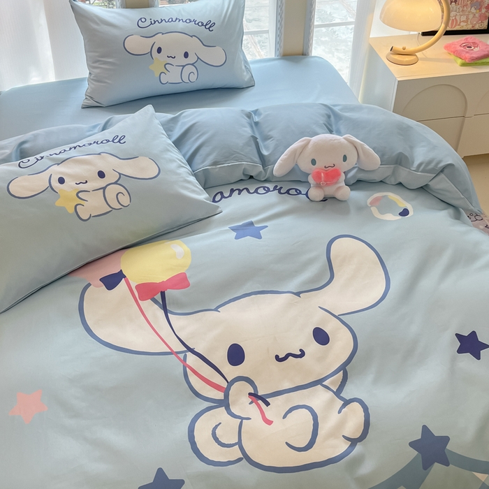 91家纺网 家纺一手货源 找家纺 麦田家纺 2025新款全棉迪士尼大板印花卡通四件套 淘气玉桂狗