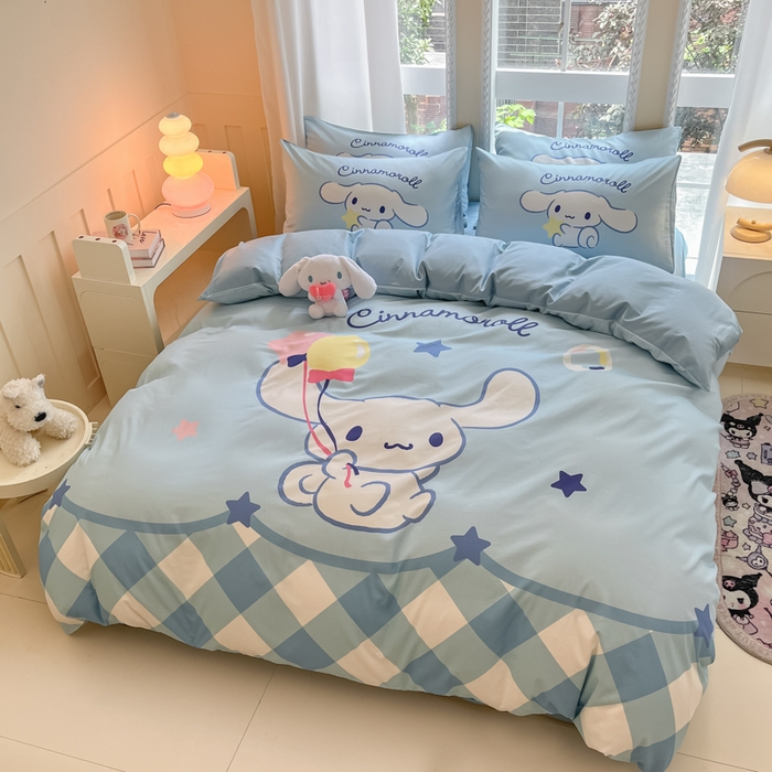 91家纺网 家纺一手货源 找家纺 麦田家纺 2025新款全棉迪士尼大板印花卡通四件套 淘气玉桂狗