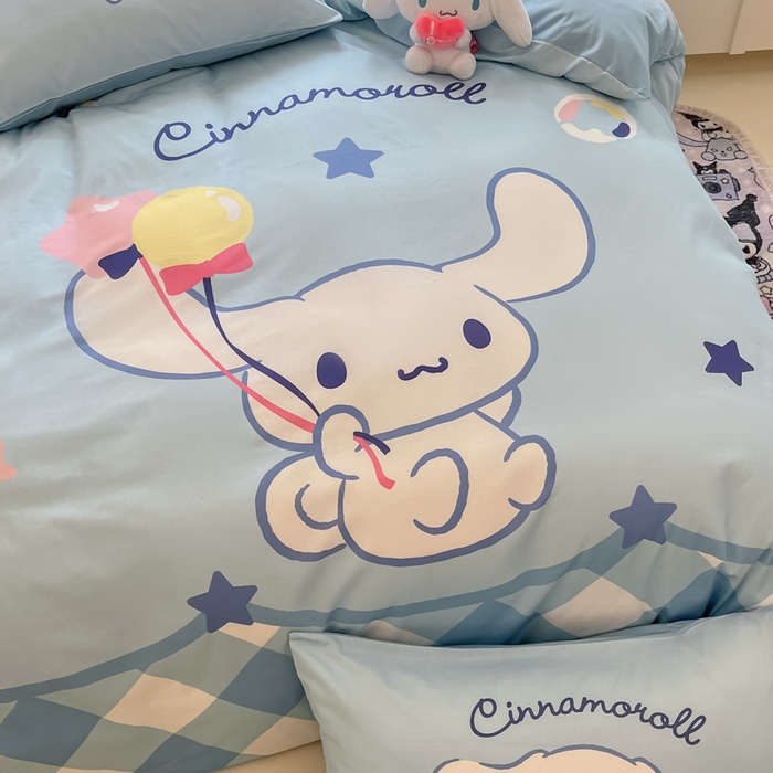 91家纺网 家纺一手货源 找家纺 麦田家纺 2025新款全棉迪士尼大板印花卡通四件套 淘气玉桂狗