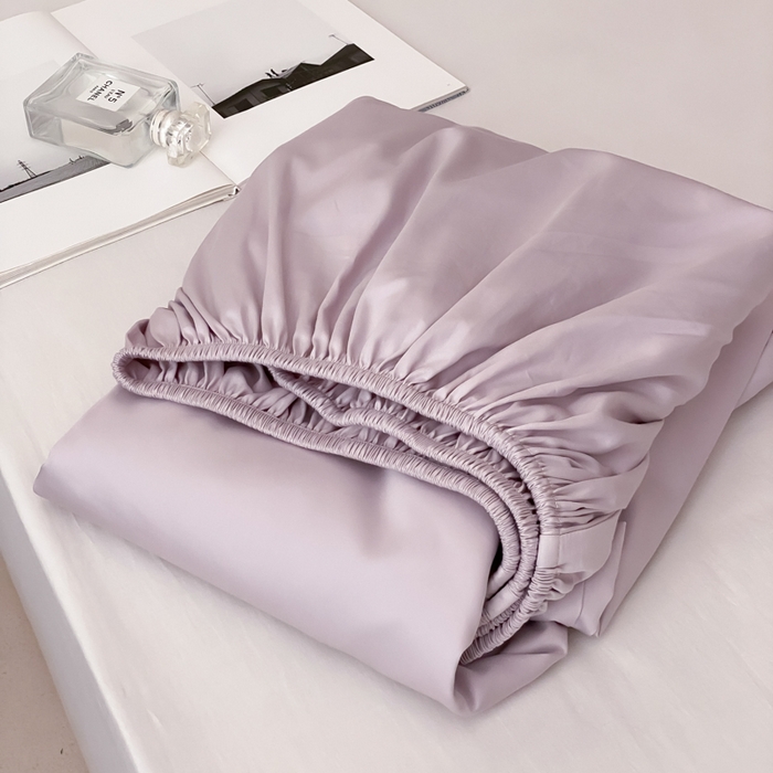 91家纺网 家纺一手货源 找家纺 云栖家居 2025新款全棉纯色长绒棉纯棉单品系列床笠单件床笠单品-单床笠 棠梨紫