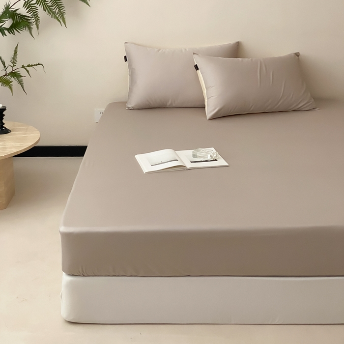 91家纺网 家纺一手货源 找家纺 云栖家居 2025新款全棉纯色长绒棉纯棉单品系列床笠单件床笠单品-单床笠 锡器灰