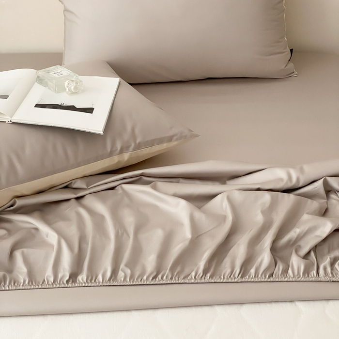 91家纺网 家纺一手货源 找家纺 云栖家居 2025新款全棉纯色长绒棉纯棉单品系列床笠单件床笠单品-单床笠 锡器灰