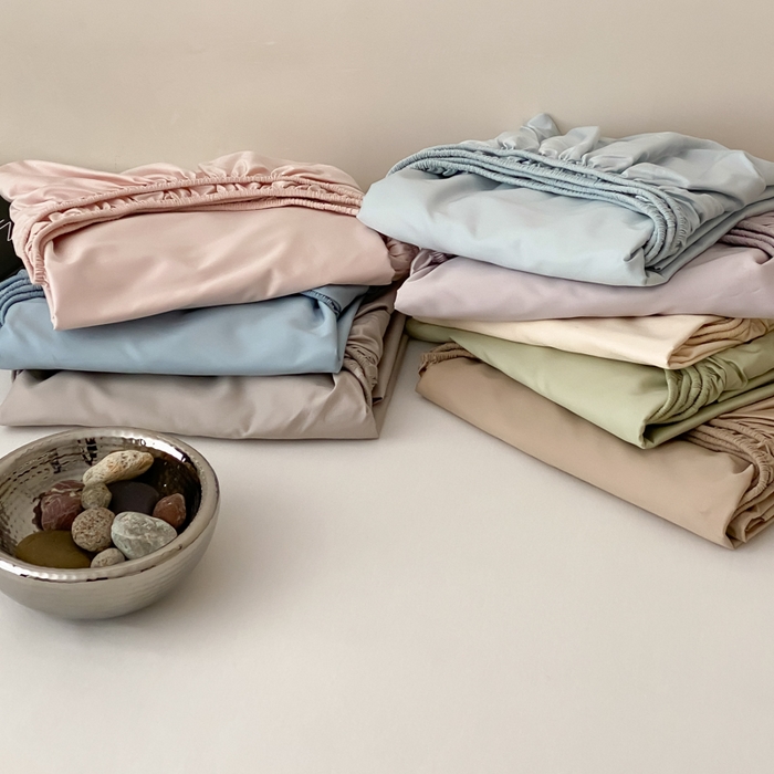 91家纺网 家纺一手货源 找家纺 云栖家居 2025新款全棉纯色长绒棉纯棉单品系列床笠单件床笠单品-单床笠 组合图