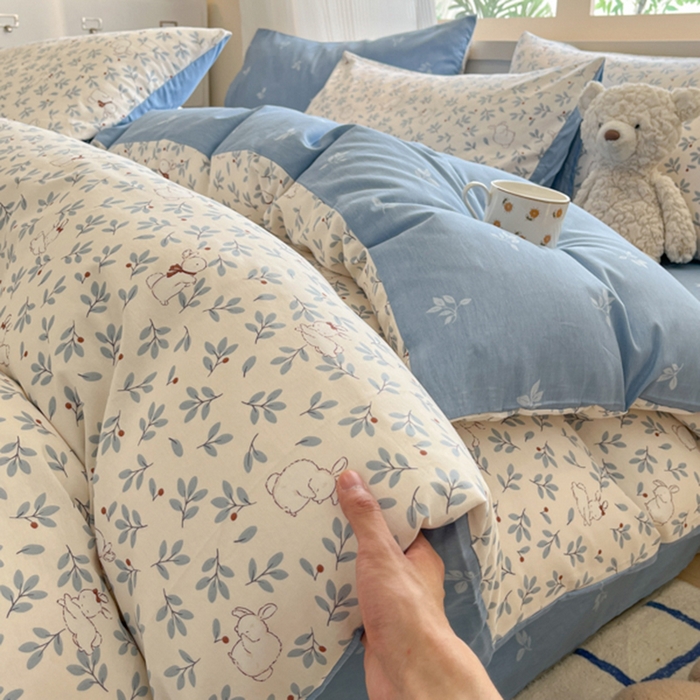 91家纺网 家纺一手货源 找家纺 （总）麦田家纺 2025新款花卉全棉印花四件套系列