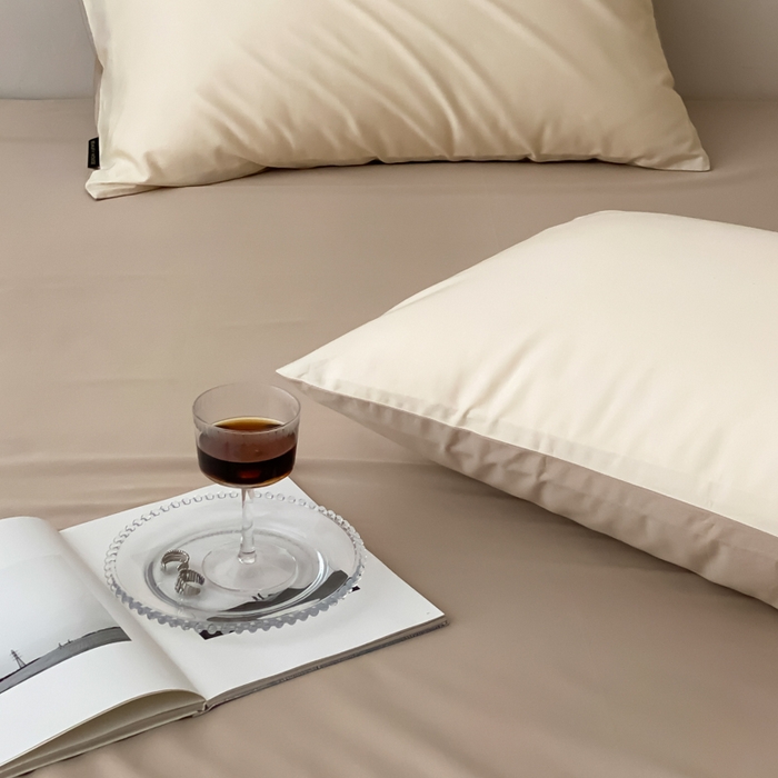 91家纺网 家纺一手货源 找家纺 云栖家居 2025新款全棉纯色长绒棉纯棉单品系列床单单件床单单品-单床单 极简米