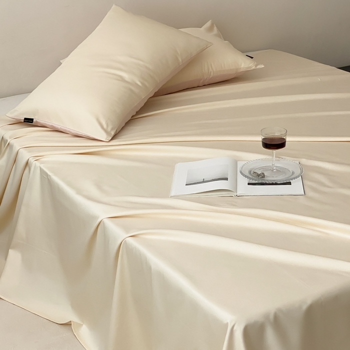 91家纺网 家纺一手货源 找家纺 云栖家居 2025新款全棉纯色长绒棉纯棉单品系列床单单件床单单品-单床单 米粒碎