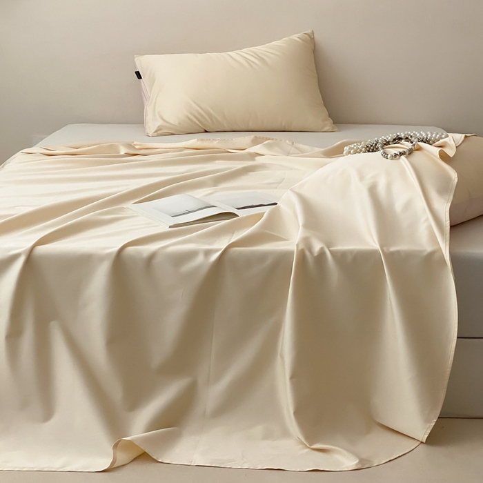 91家纺网 家纺一手货源 找家纺 云栖家居 2025新款全棉纯色长绒棉纯棉单品系列床单单件床单单品-单床单 米粒碎